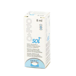 Opto Sol collirio è una soluzione oftalmica sterile contenente Acido Ialuronico ed estratto di Ginkgo Biloba che ha lo scopo di proteggere le cellule corneali.