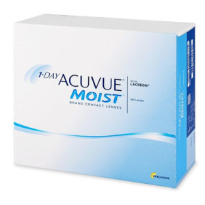 Le 1 Day Acuvue Moist, confezione da 180, sono lenti a contatto morbide giornaliere distribuite da Johnson & Johnson che correggono miopia e ipermetropia