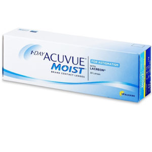 Le 1 Day Acuvue Moist for Astigmatism, confezione da 30, sono tra le lenti a contatto più confortevoli sul mercato per coloro che soffrono di astigmatismo