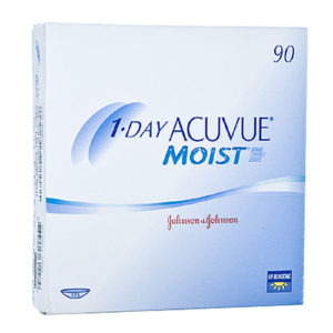 Le 1 Day Acuvue Moist, confezione da 90, sono lenti a contatto morbide giornaliere distribuite da Johnson & Johnson che correggono miopia e ipermetropia