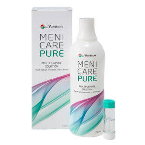 La soluzione multiuso MeniCare Pure utilizzabile soltanto per le lenti dure e gas permeabili. Avviso importante: per lenti a contatto morbide non devono essere utilizzati! La soluzione 250 ml più adatto per la pulizia delle lenti, la disinfezione, lavaggio, ammollo e umidificazione. L'idrossi-propil-metil-cellulosa MeniCare Inoltre promuove effetto bagnatura di MeniCare Plus e fornisce confortevole l'uso delle lenti.